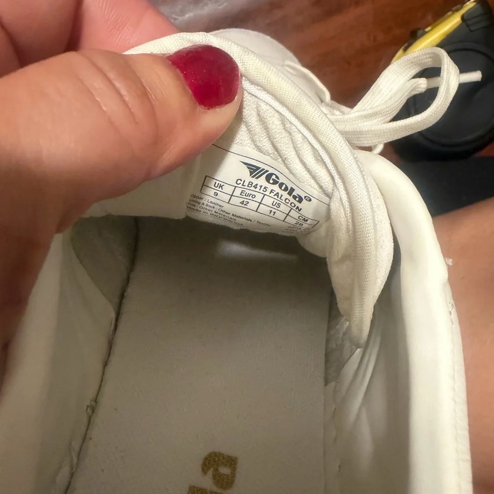 Gola White and Light Blue Low Top Sneakers - Picture 9 of 12
